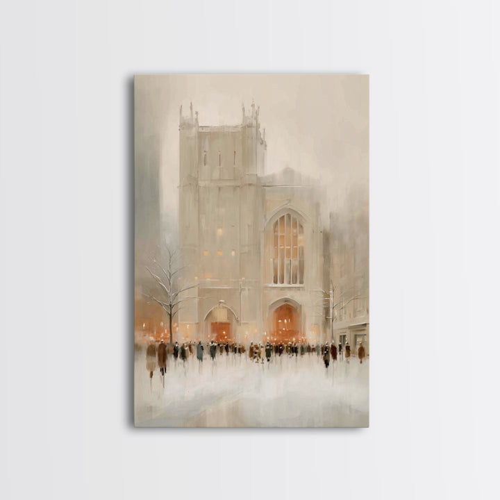 Holy Assembly – Framed Canvas Print – Christian Wall Art – Christian Art Canvas – Christian Art Print – Minimalist Christian Art – Christia