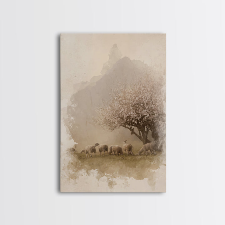 Orchard Of Mercy – Framed Canvas Print – Christian Art Canvas – Christian Wall Art – Jesus Painting – Christian Decor
