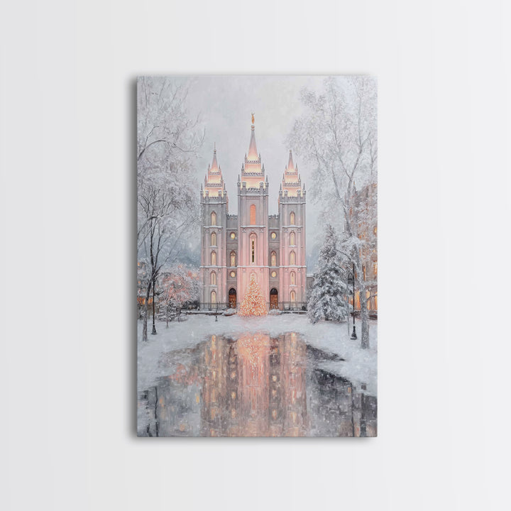 Temple Of Peace – Framed Canvas Print – Christian Christmas Art – Christian Wall Art – Christmas Art Prints – Christian Decor – Modern Chri
