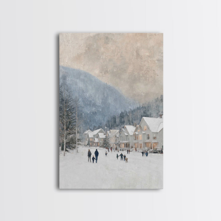 Winter Grace – Framed Canvas Print – Christian Wall Art – Christmas Art Prints – Christian Christmas Art – White Christmas Art – Christian