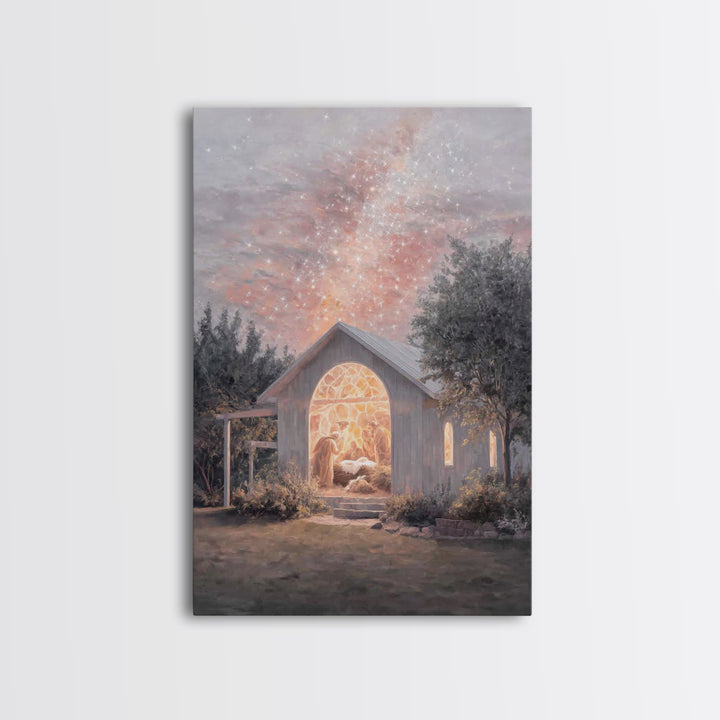 Dawn Of Bethlehem | Framed Canvas Print | Christmas Art Prints | Christian Christmas Art | Christian Art Canvas | Modern Christmas Art | Ch