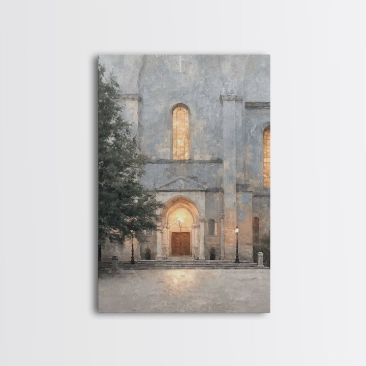 Chapel Of Light | Framed Canvas Print | Christian Wall Art | Christian Art Canvas | Subtle Christian Art | Vintage Christian Art | Christia
