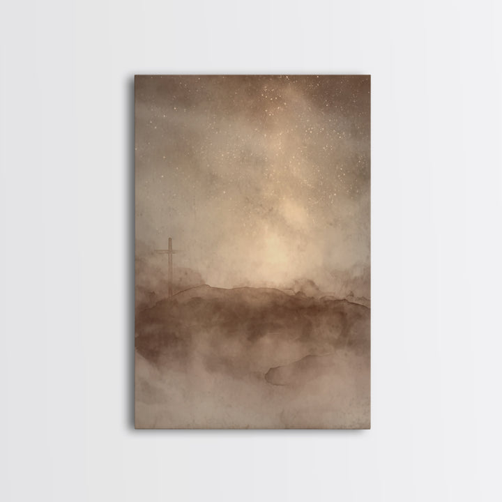 Dawn of Mercy - Framed Canvas Print - Christian Paintings - Christian Wall Art - Christian Art Canvas - Christmas Art Prints - Christian Ch