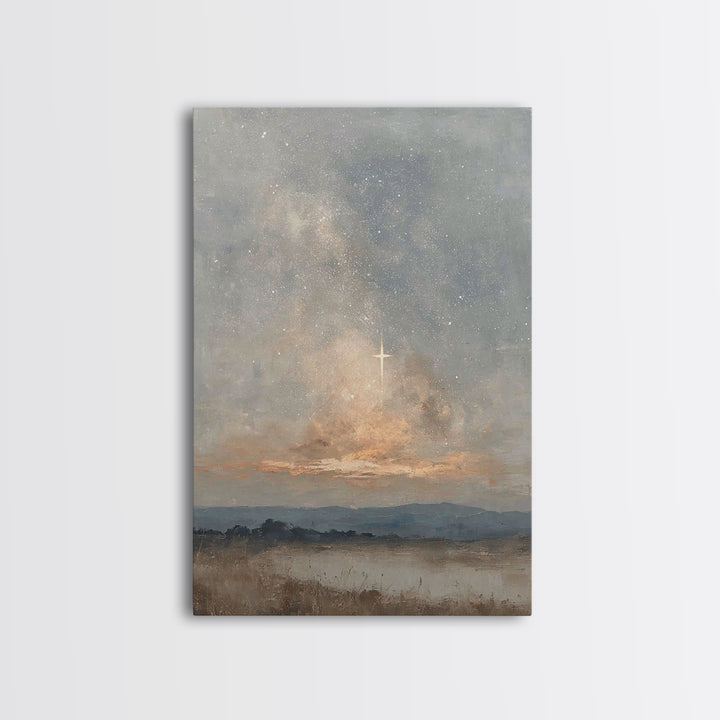 Cross of Hope - Framed Canvas Print - Christian Art Canvas - Christian Wall Art - Jesus Painting - Christian Christmas Decorations - Christ