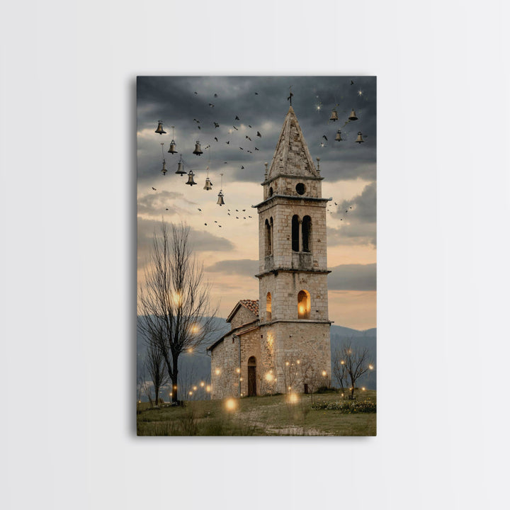 City of Light - Framed Canvas Print - Christian Art Canvas - Christmas Art - Christian Christmas Art - Christian Wall Art - Christian Gift