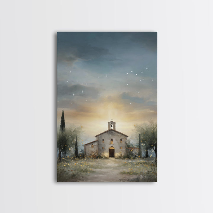 Church of Blessings - Framed Canvas Print - Christian Wall Art - Christian Art Painting - Christian Decor - Christian Art Canvas - Christma