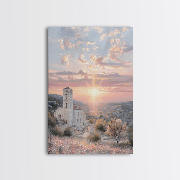 Morning Chapel Light – Framed Canvas Print – Christian Wall Art – Christian Art Canvas – Christian Art Print – Christian Paintings – Christ