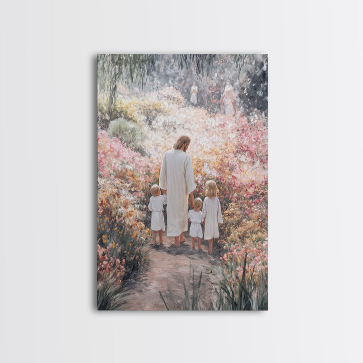 Garden of Stillness | Framed Canvas Print | Christian Art Canvas | Christian Wall Art | Jesus Painting | Christian Decor | Christmas Art