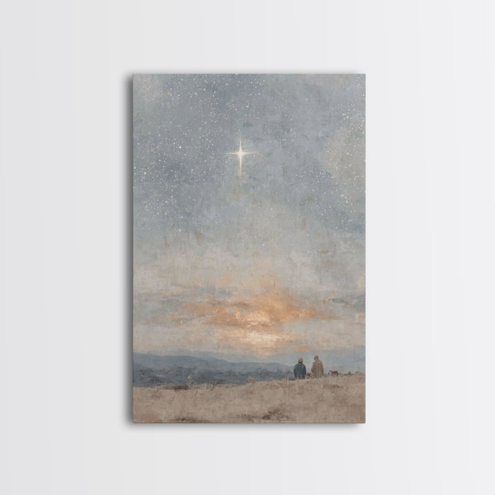 Dawn Star Promise – Framed Canvas Print – Christian Art Canvas – Christmas Art – Christian Wall Art – Christian Christmas Art – Jesus Paint