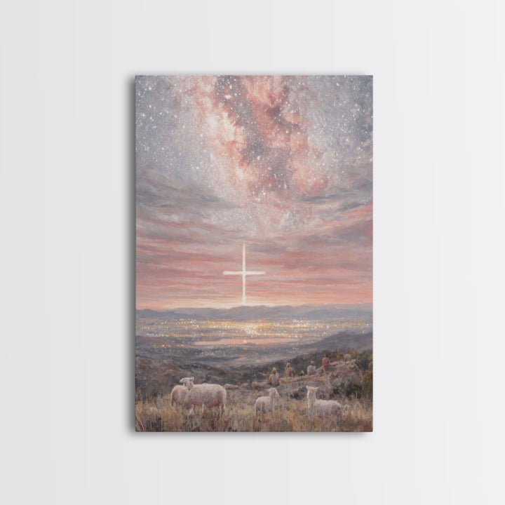 Guiding Light Wonder – Framed Canvas Print – Christian Wall Art – Christmas Art – Christian Art Canvas – Jesus Painting – Christian Christm