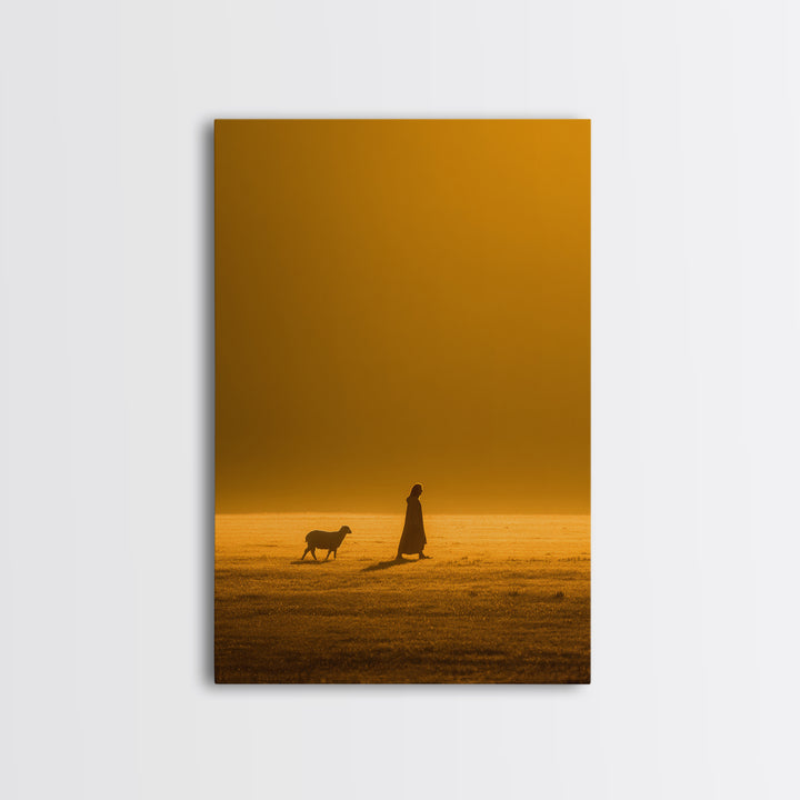 Celestial Dawn Cross | Framed Canvas Print | Christian Wall Art | Christian Art Canvas | Christmas Art | Jesus Painting | Christian Christm