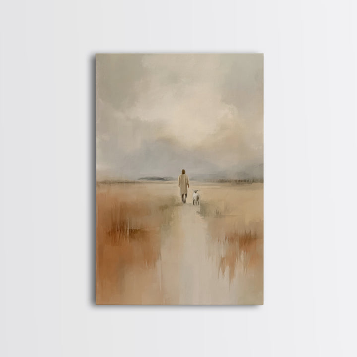 Shepherds Path Grace – Framed Canvas Print – Christian Wall Art – Jesus Painting – Christian Art Canvas – Christian Christmas Art – Christi
