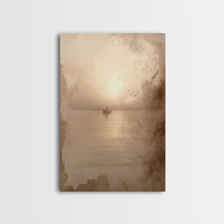 Eternal Tide Light | Framed Canvas Print | Jesus Painting | Christian Wall Art | Christian Art Canvas | Christian Christmas Art | Subtle Ch