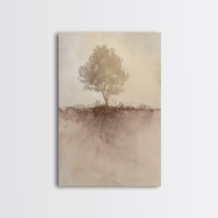 Hidden Roots Light, Framed Canvas Print, Christian Art Canvas, Christian Wall Art, Unique Christian Art, Christian Art Gift, Modern Christi