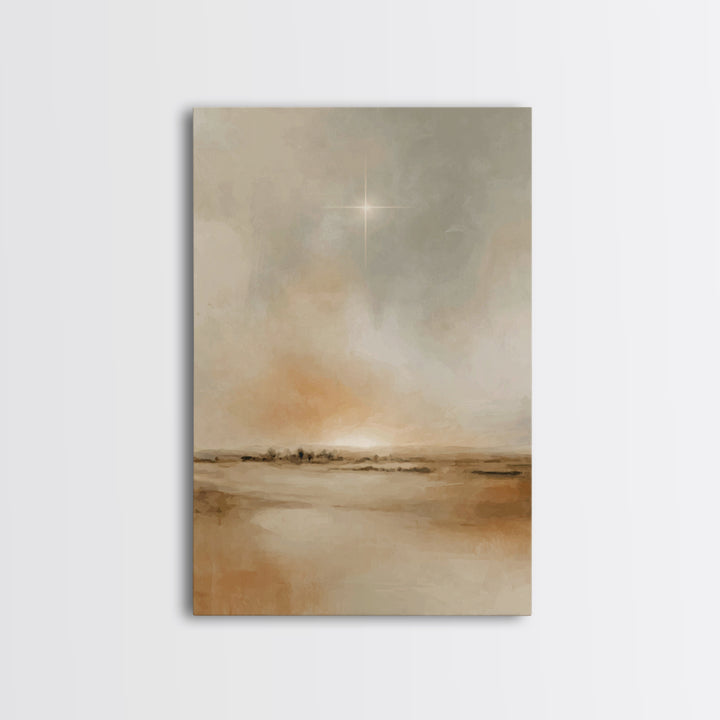 Star Of Soft Glory – Framed Canvas Print – Christian Christmas Art – Christmas Wall Art – Christian Art Canvas – Christmas Art Prints – Chr