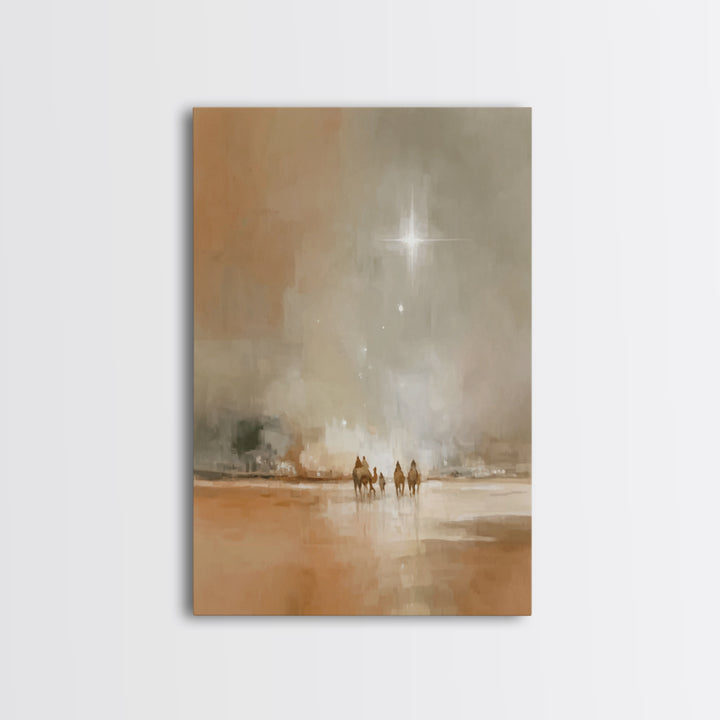 Bethlehem Radiance – Framed Canvas Print – Christian Art Canvas – Christian Christmas Art – Christmas Wall Art – Christian Art – Jesus Pain