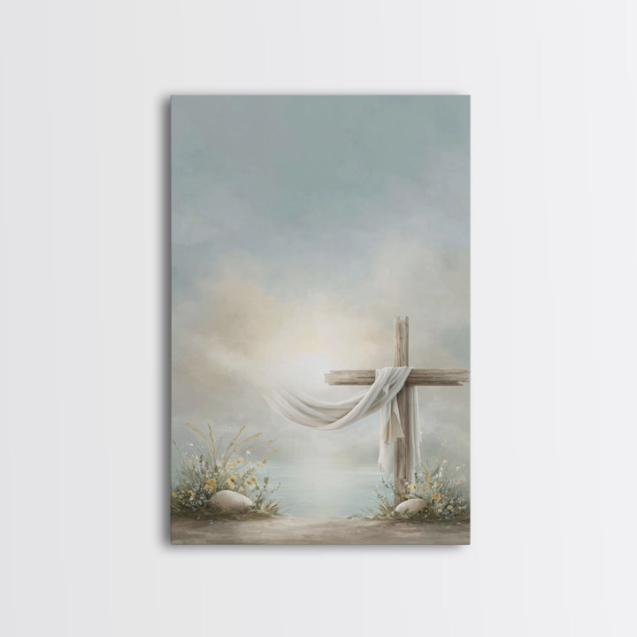 Morning of Grace – Framed Canvas Print – Christian Wall Art – Christian Art Canvas – Christian Painting – Christian Christmas Art