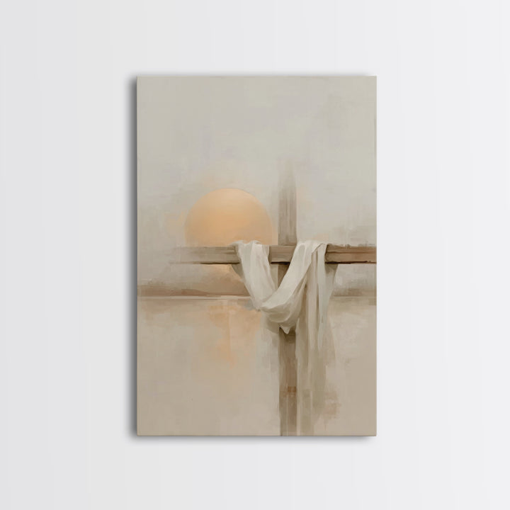Risen Hope, Framed Canvas Print, Christian Wall Art, Christian Art Canvas, Christian Painting, Christian Christmas Art