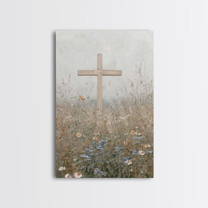 Fields Of Grace, Framed Canvas Print, Christian Art Canvas, Christian Wall Art, Christian Art Print, Christian Decor