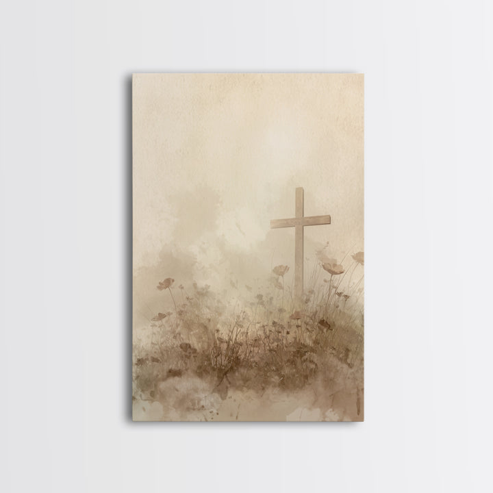 Soft Morning Hope | Framed Canvas Print | Christian Wall Art | Christian Art Canvas | Christian Art Work | Christian Painting
