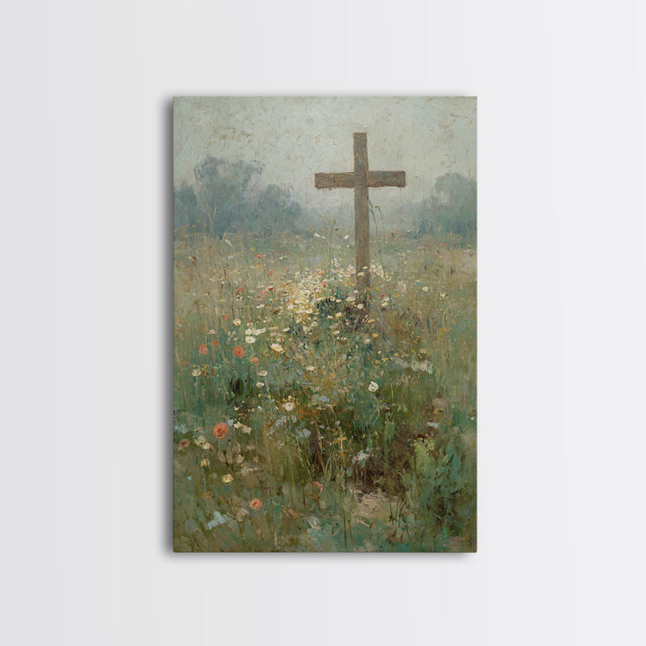 Garden Of Peace, Framed Canvas Print, Christian Wall Art, Christian Art Canvas, Christian Paintings, Christian Christmas Art