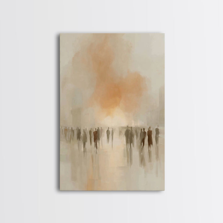 Dawn Of Gathering - Framed Canvas Print - Christian Art Canvas - Jesus Painting - Christian Wall Art - Christian Decor - Christmas Art