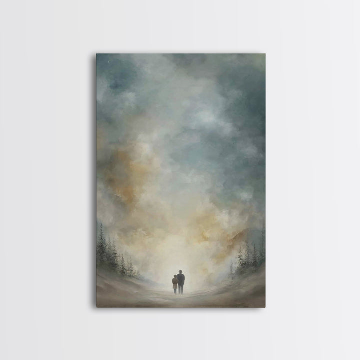 Heavenly Ascent - Framed Canvas Print - Jesus Painting - Christian Wall Art - Christian Art Canvas - Christian Decor - Christmas Art