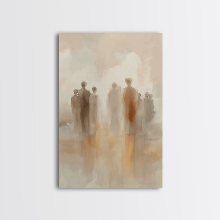 Silent Fellowship - Framed Canvas Print - Christmas Art - Christian Wall Art - Christian Decor - Jesus Painting - Christian Art Canvas