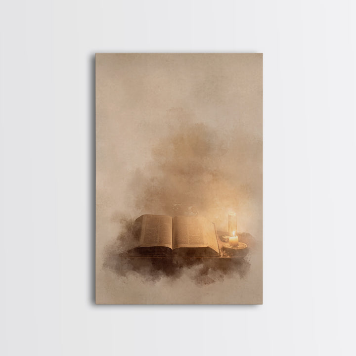 Sacred Illumination - Framed Canvas Print - Christian Art Canvas - Christian Decor - Jesus Painting - Christian Wall Art - Christmas Art