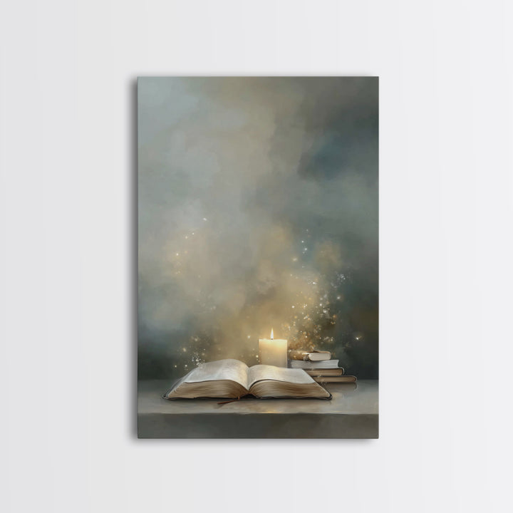 Living Word Light - Framed Canvas Print - Jesus Painting - Christian Decor - Christian Art Canvas - Christmas Art - Christian Wall Art