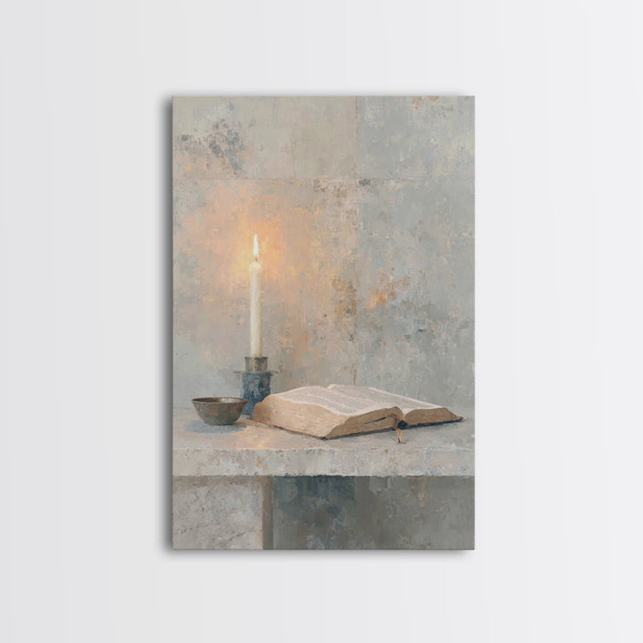 Enduring Scripture - Framed Canvas Print - Christian Art Canvas - Christian Wall Art - Jesus Painting - Christian Decor - Christmas Art