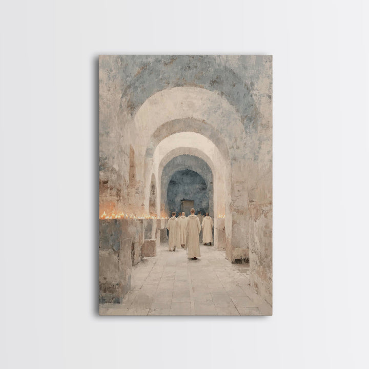 Procession Of Light – Framed Canvas Print – Christian Christmas Art – Christian Wall Art – Christmas Canvas Wall Art – Christian Art Canvas