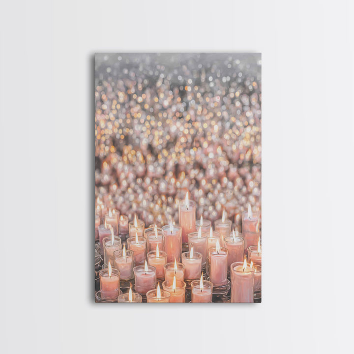 Candlelight Blessings – Framed Canvas Print – Christian Wall Art – Christmas Art Prints – Christian Art Canvas – Subtle Christian Art – Chr