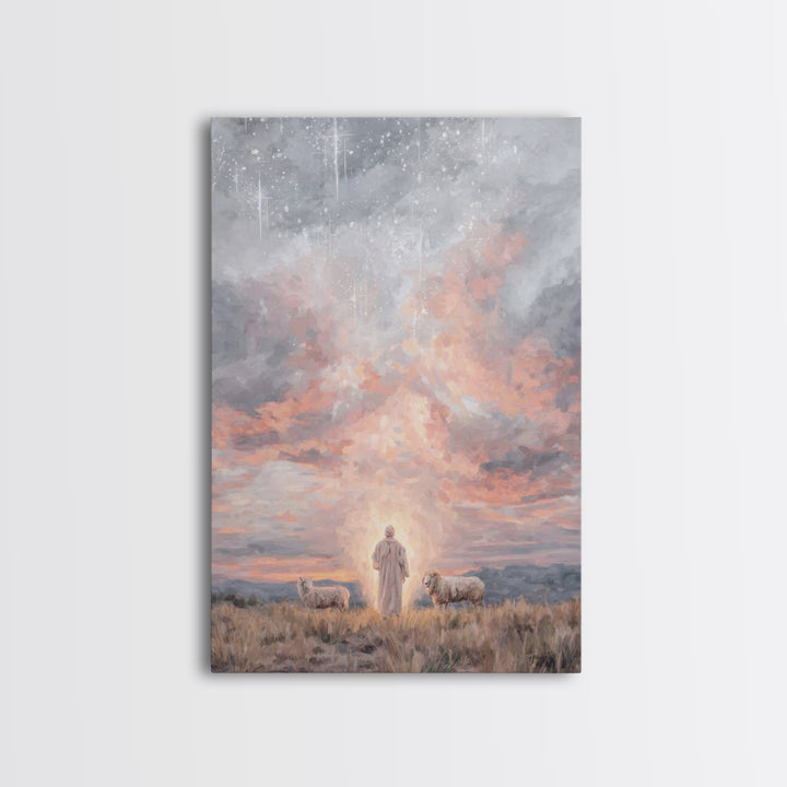 Dawn Of Promise – Framed Canvas Print – Christian Art Canvas – Christian Wall Art – Subtle Christian Art – Christian Christmas Art – Christ