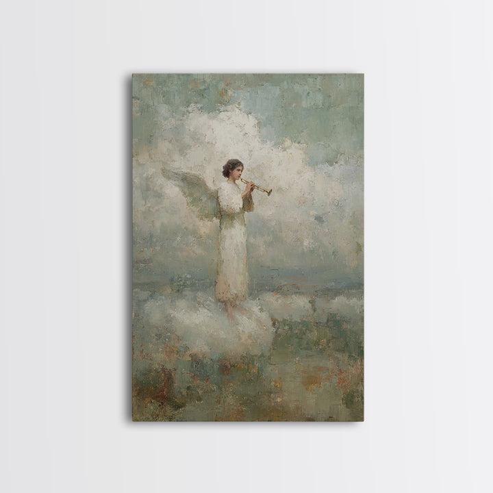 Angel Of Dawn | Framed Canvas Print | Christian Art Canvas | Christian Wall Art | Vintage Christian Art | Christian Painting | Christian Gi