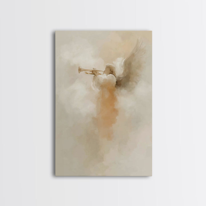 Heavenly Messenger, Framed Canvas Print, Christian Art Prints, Christian Wall Art, Subtle Christian Art, Christian Christmas Art, Christian