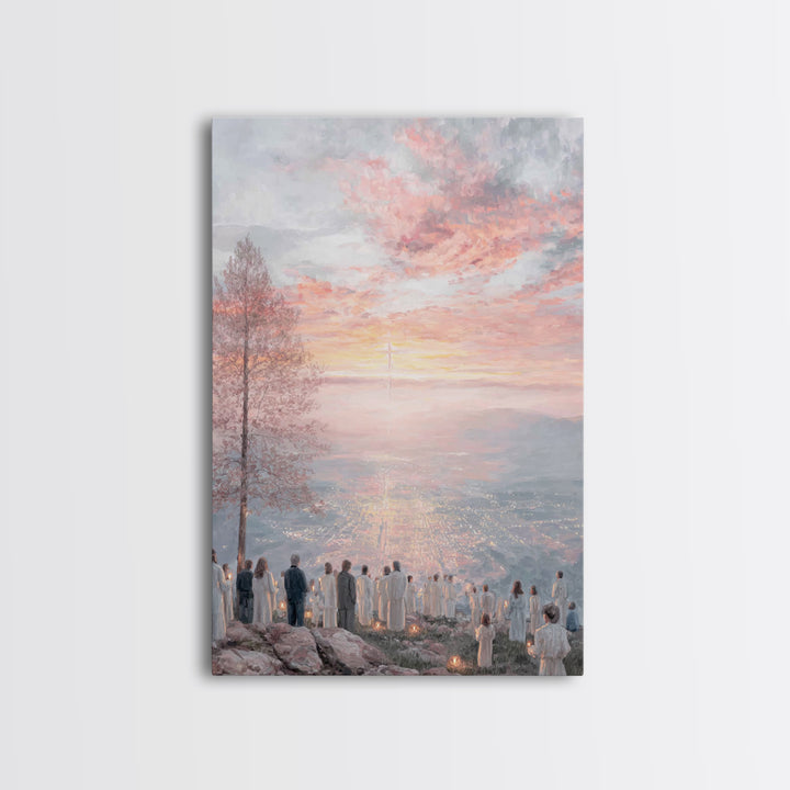 Radiant Horizon | Framed Canvas Print | Christian Christmas Art | Christian Wall Art | Large Christian Art | Modern Christian Painting | Ch