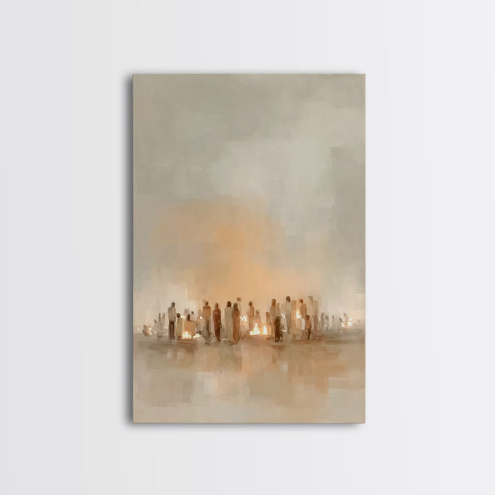 Sacred Ember Rise – Framed Canvas Print – Christian Art Canvas – Minimalist Christian Art – Christian Wall Art – Christmas Art Prints – Chr