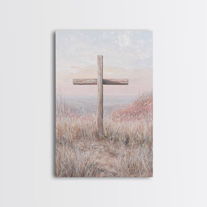 Morning Of Grace, Framed Canvas Print, Christian Wall Art, Christian Art Print, Subtle Christian Art, Modern Christian Painting, Christian