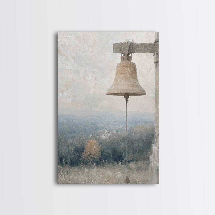 Mountain Bell Stillness – Framed Canvas Print – Christian Wall Art – Christian Art Canvas – Christian Gift – Christian Decor