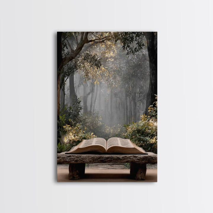 Forest Of The Word – Framed Canvas Print – Christian Wall Art – Christian Art Canvas – Christian Gift – Subtle Christian Art