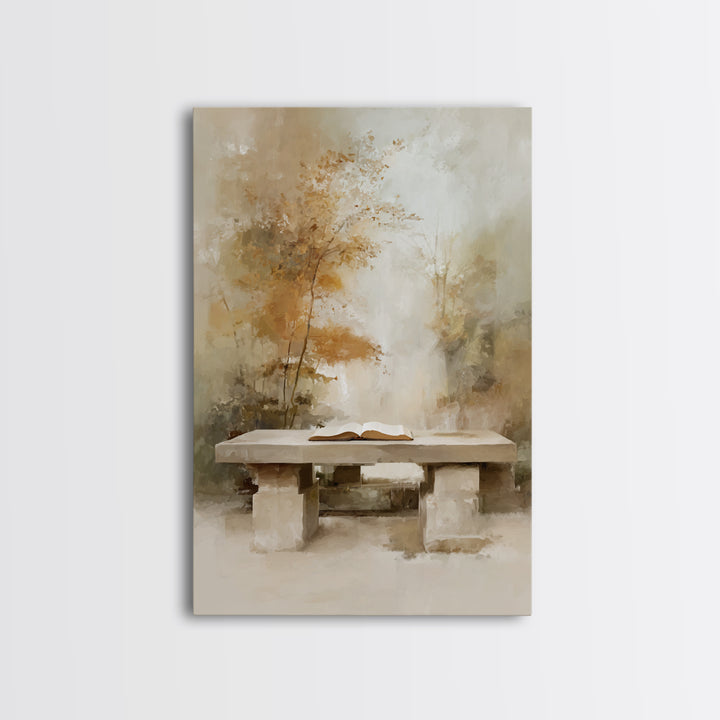 Autumn Scripture Light | Framed Canvas Print | Christian Wall Art | Christian Art Canvas | Christian Gift | Minimalist Christian Art