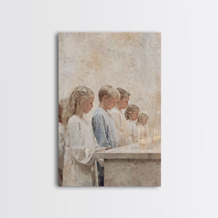 Children Of Light – Framed Canvas Print – Christian Wall Art – Christian Art Canvas – Christmas Art – Christian Decor – Christian Gift Idea