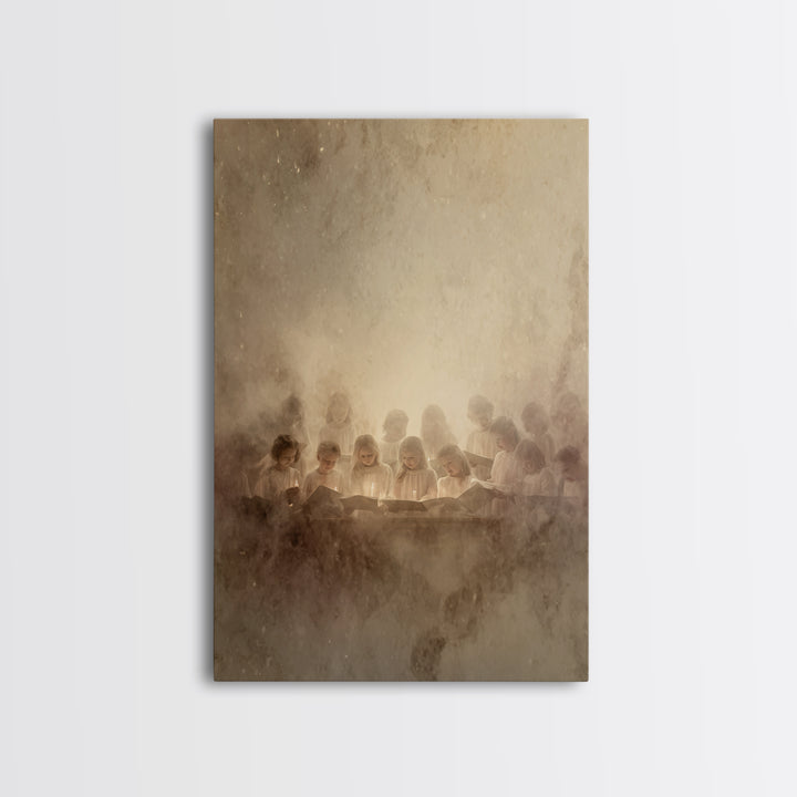 Heavenly Choir – Framed Canvas Print – Christian Art Canvas – Christian Wall Art – Christmas Art – Christian Decoration – Christian Gift