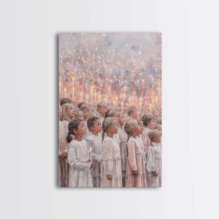 Candlelit Wonder – Framed Canvas Print – Christmas Wall Art – Christian Art Canvas – Christian Decor – Christmas Art – Christian Gift Ideas