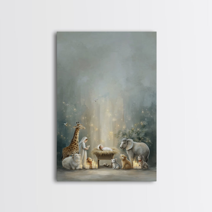 Starborn Peace – Framed Canvas Print – Christian Christmas Art – Christian Wall Art – Jesus Painting – Christmas Canvas Wall Art – Christia