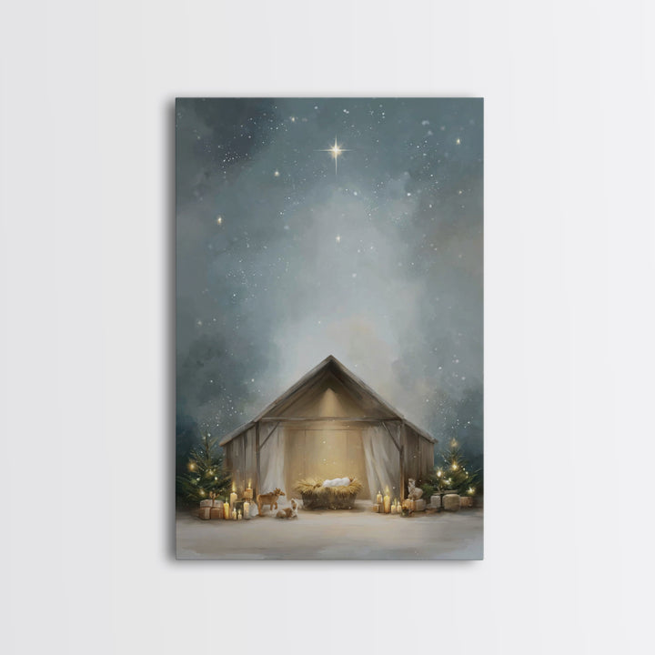 Star Of Promise | Framed Canvas Print | Christian Wall Art | Christmas Art Prints | Christian Art Canvas | Jesus Christmas Art | Christian