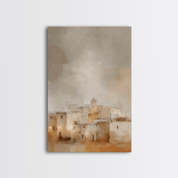 Bethlehem Rising | Framed Canvas Print | Christian Christmas Art | Vintage Christian Art | Christmas Wall Art | Christian Art Canvas | Chri