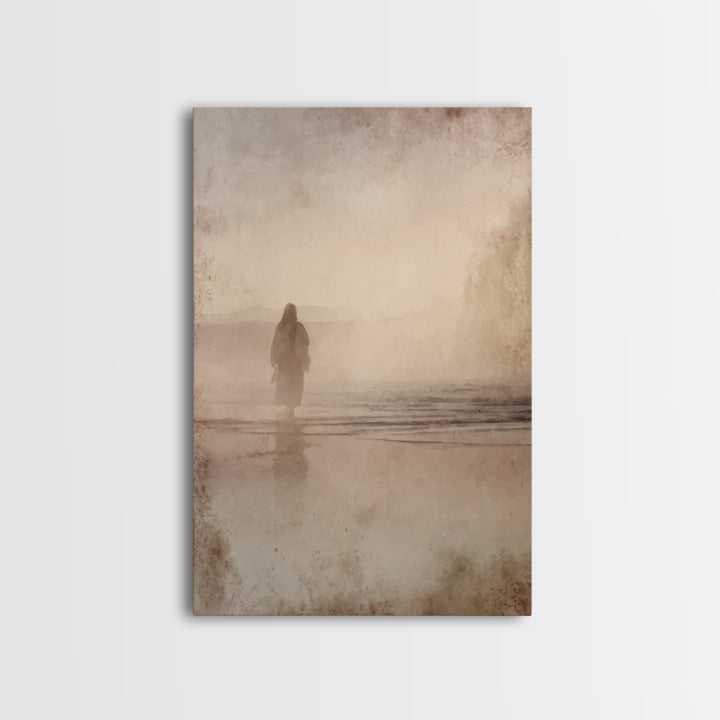 Sacred Mist – Framed Canvas Print – Christian Wall Art – Moody Christian Art – Christian Art Canvas – Jesus Painting – Vintage Christian Ar