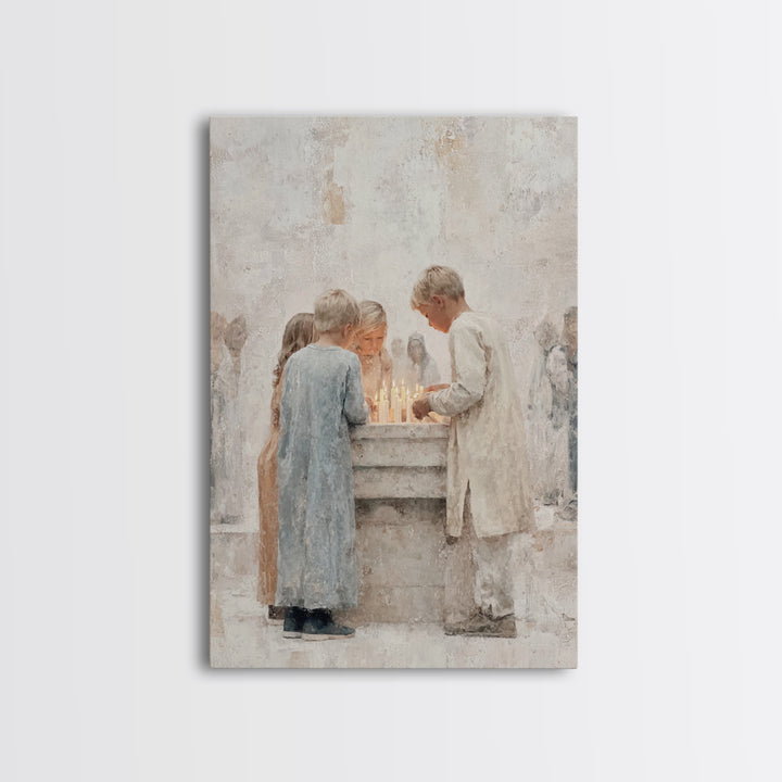 Children Of Light – Framed Canvas Print – Christian Wall Art – Christian Art Canvas – Christian Art – Christmas Art – Christian Gift Ideas